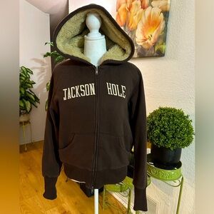 BAC winter women’s fleece/ Sherpa lined hooded jacket size XL